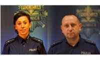 Policjantka i policjant - dzielnicowi z Knurowa